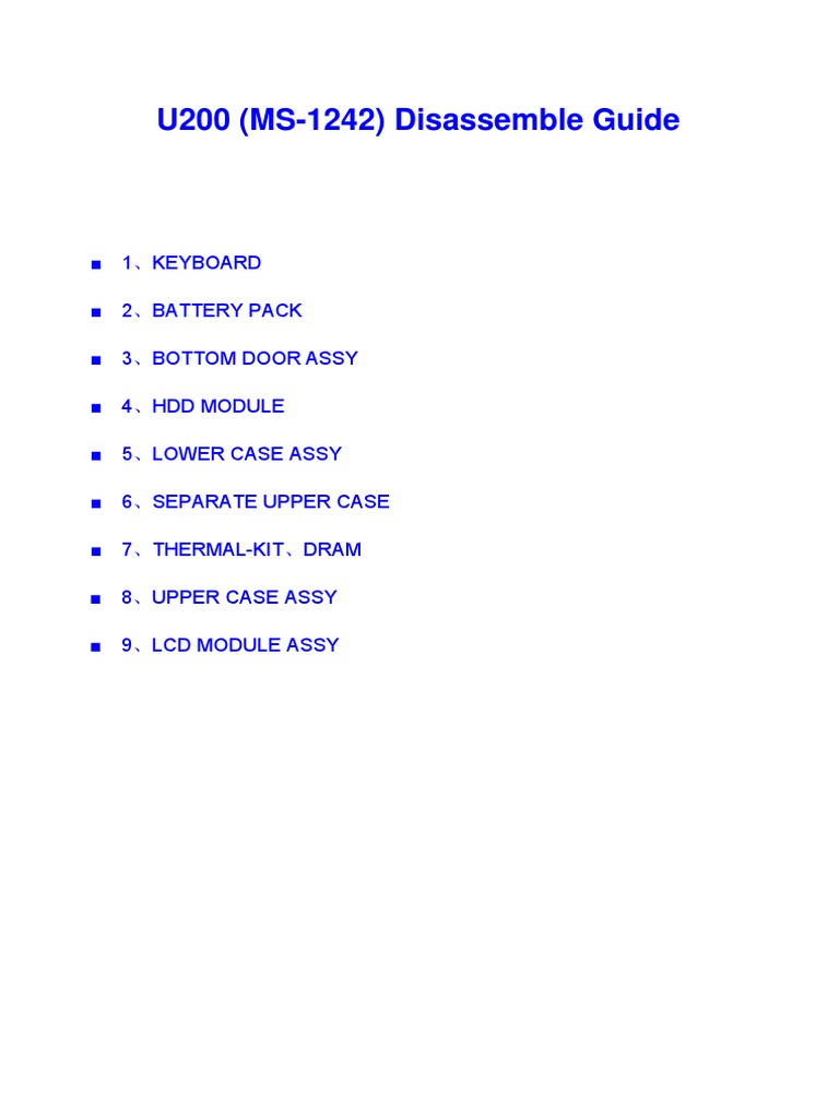 Guia De Ensamblaje MSI MS1242 PDF Computer Hardware Equipment