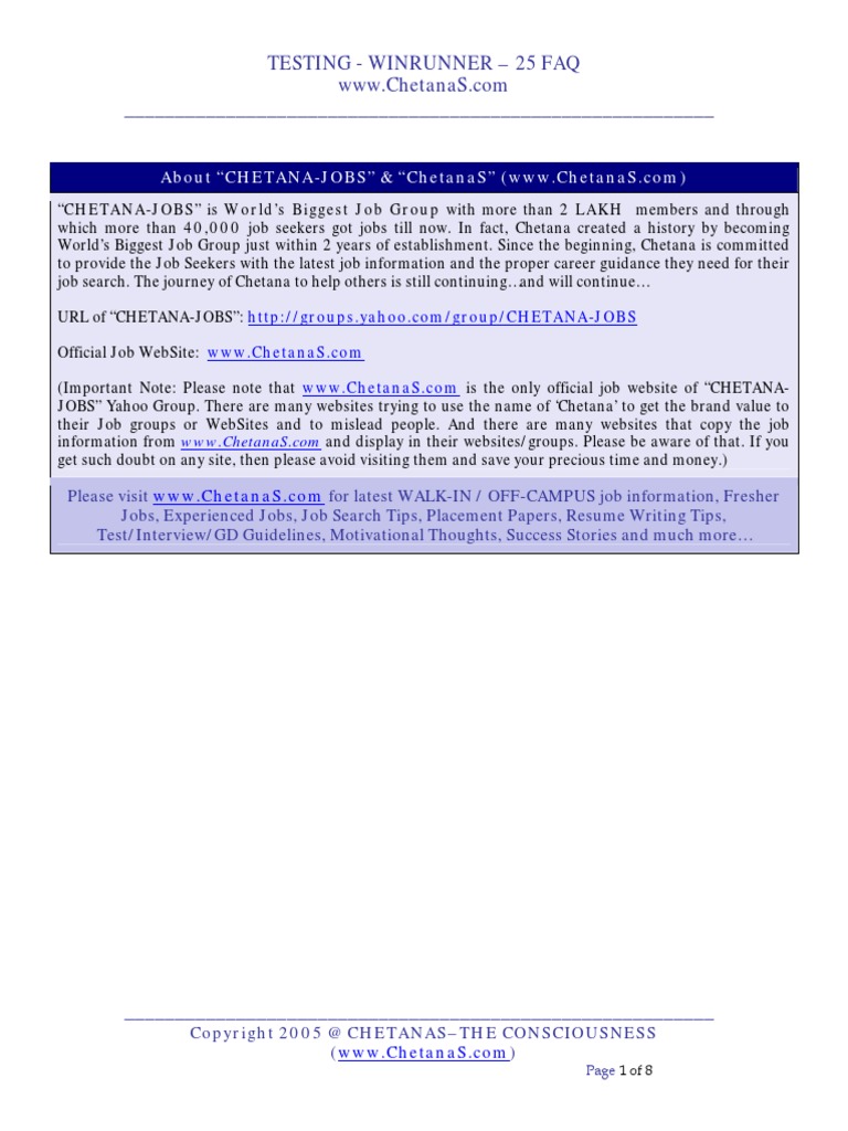 Winrunner Testing Winrunner 1 | PDF | Graphical User Interfaces ...