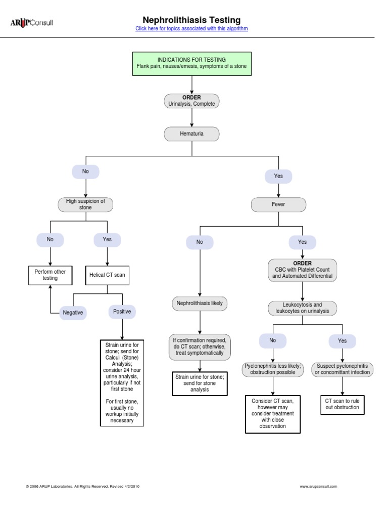 Nephrolithiasis Testing Guide | PDF | Science & Mathematics