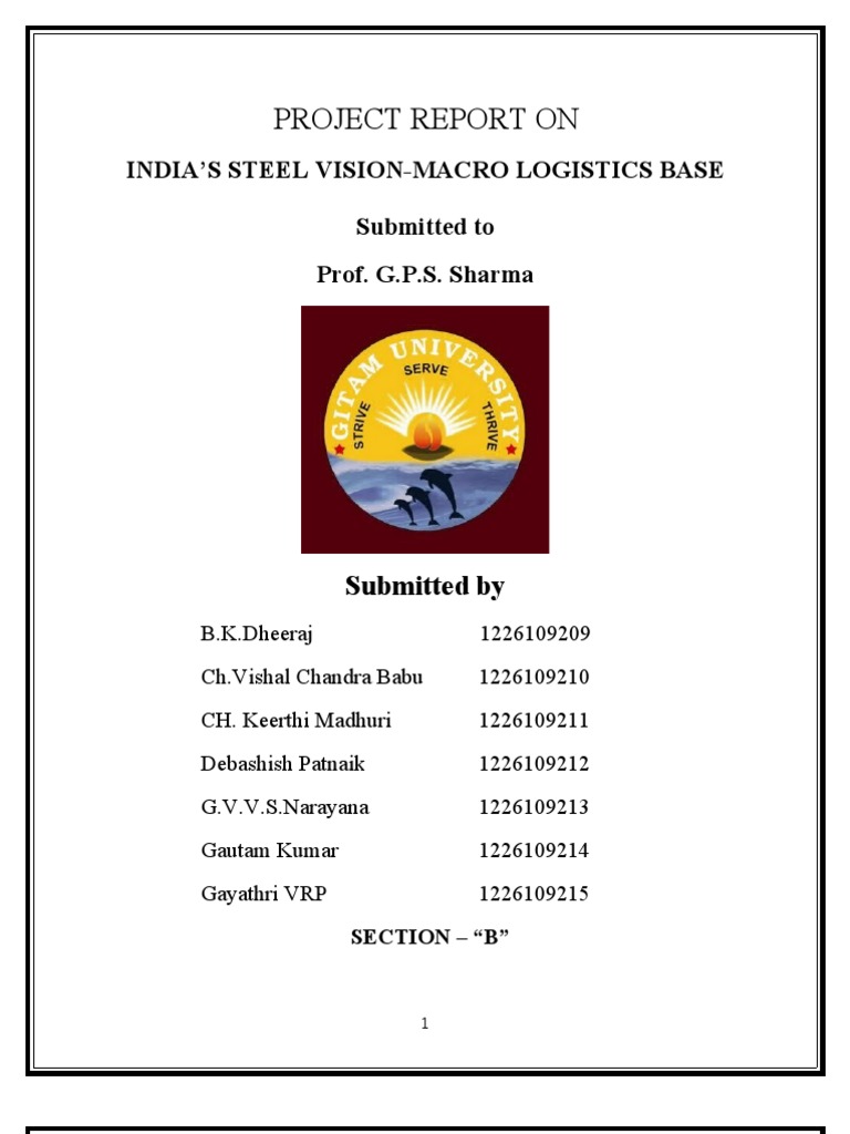 Logistics in India's Steel Industry Analysis | PDF | Train | Iron Ore