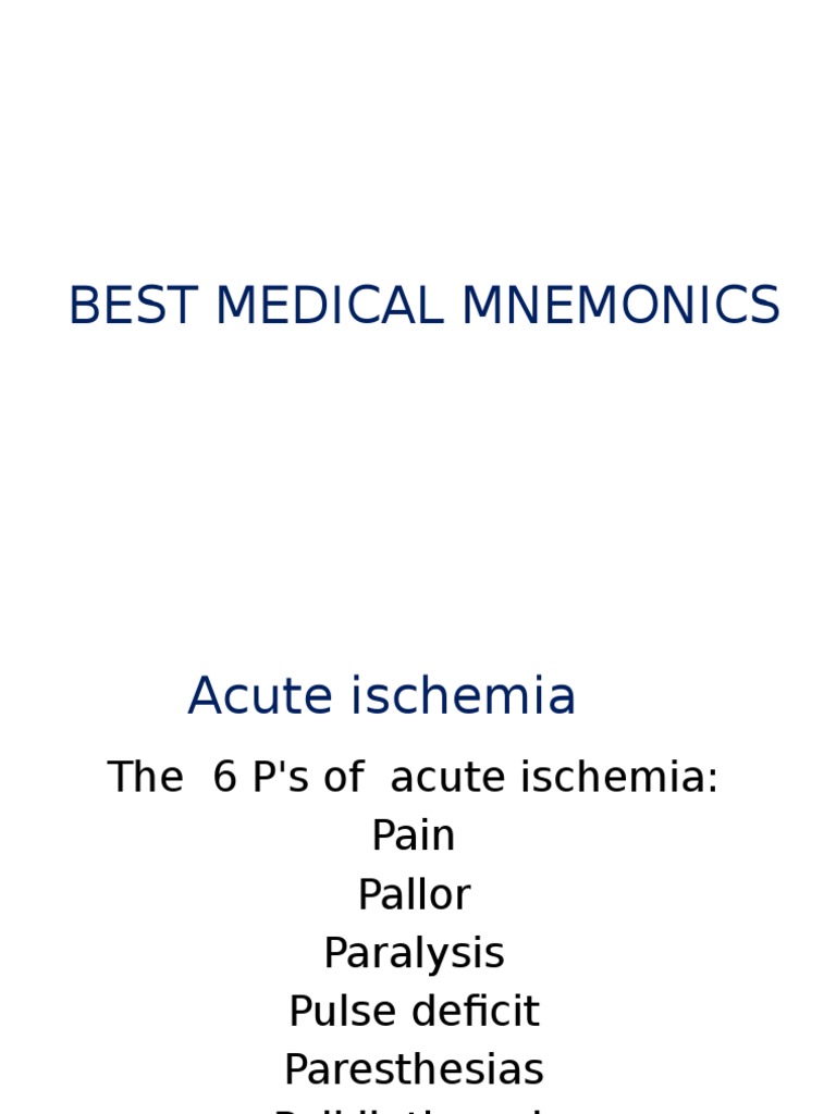 Medical Mnemonics Stroke Urinary Incontinence