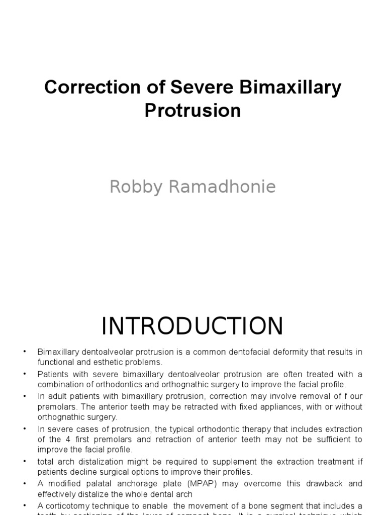 protrusion bimaxillary orthodontics