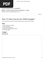 Parse Json in Java Example.