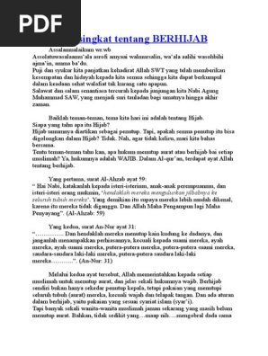 Ceramah Singkat Tentang Berhijab