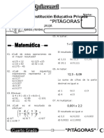 Examen Quincenal (10) 4to Grado 05-09-09