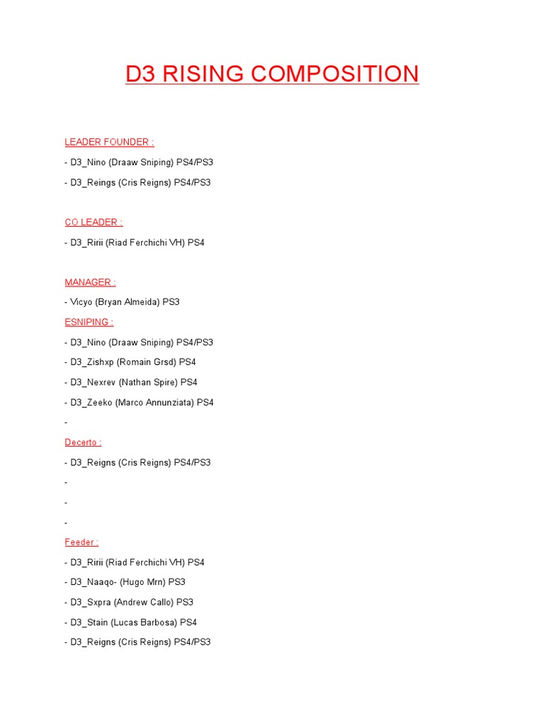 d3 Rising Composition | PDF | Games & Activities