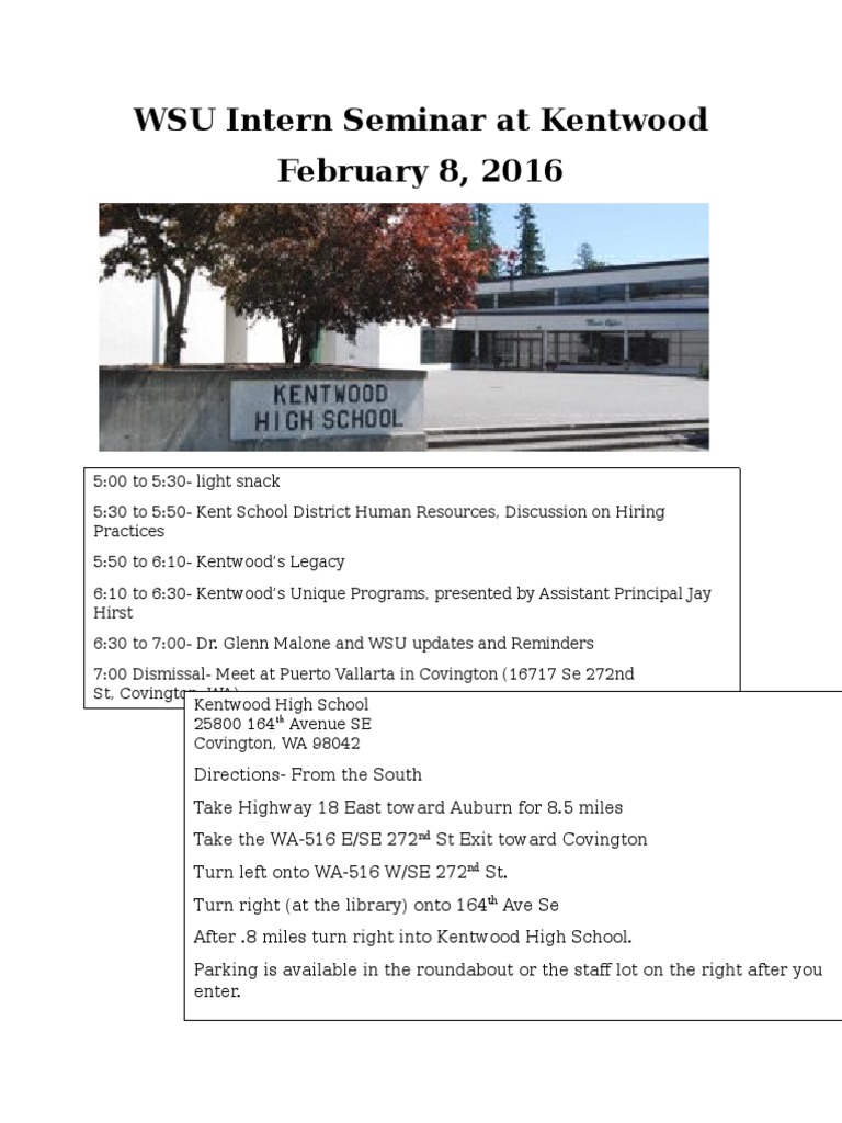 WSU Intern Seminar at Kentwood | PDF