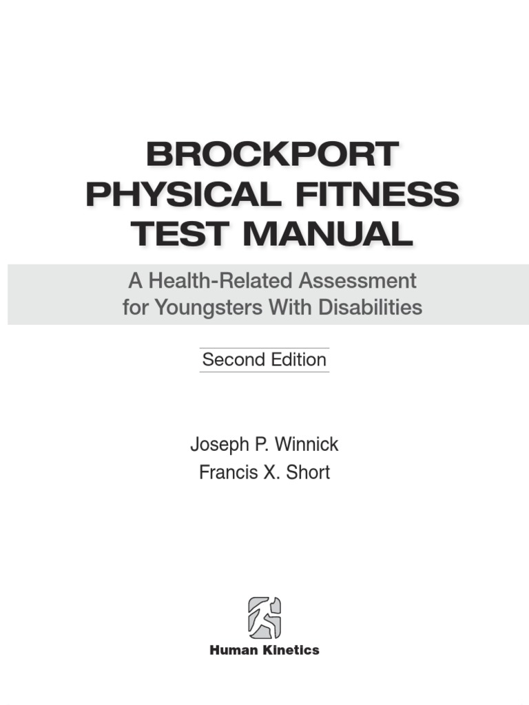 Physical Fitness Test Manual PDF | PDF | Intellectual Disability | Test ...