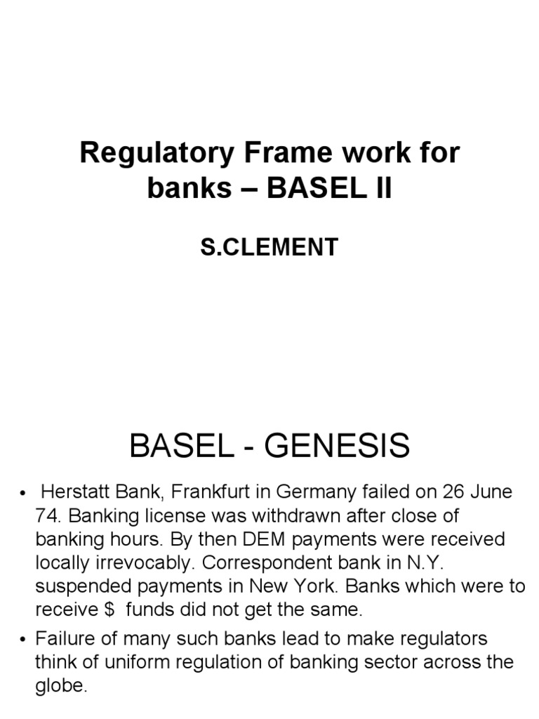 Basel Basel Ii Capital Requirement