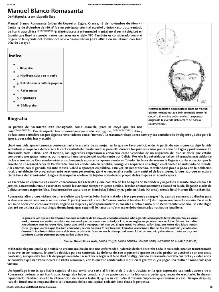 Manuel Blanco Romasanta - Wikipedia, La Enciclopedia Libre | PDF ...