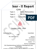 Topic-1: SEZ in Maharashtra Topic-2: Erp & Sap Topic-3: Commodity Market