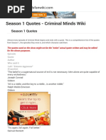 Season 1 Quotes - Criminal Minds Wiki