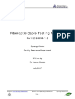 Fiberoptic Cable Testing Per IEC 60794 1 2