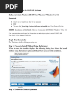 Installation Procedure For MATLAB Software: Redundant Clients-Windows XP-SP3/Vista/Windows 7/windows 8 or 8.1 Download