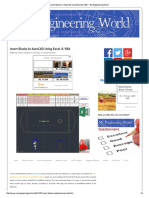 Insert Blocks in AutoCAD Using Excel & VBA My Engineering World