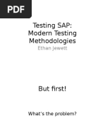 Testing SAP: Modern Testing Methodologies: Ethan Jewett