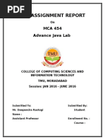 MCA 454 Java Lab Assignment 1