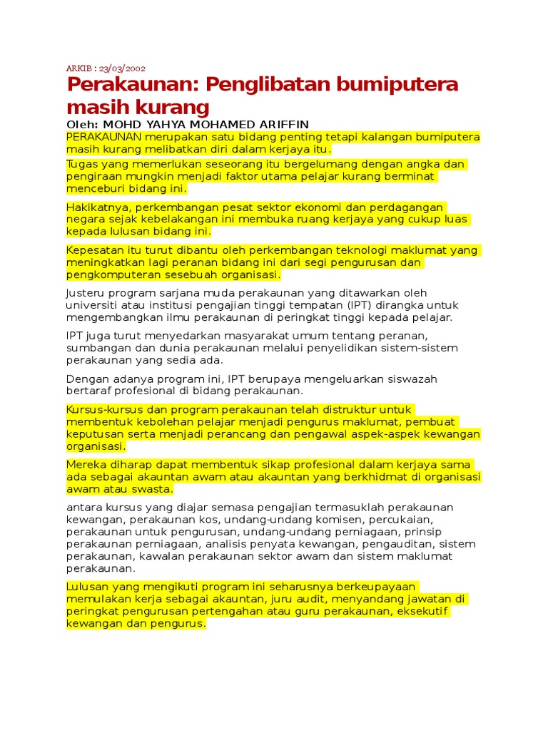 Kenapa Memilih Bidang Akaun