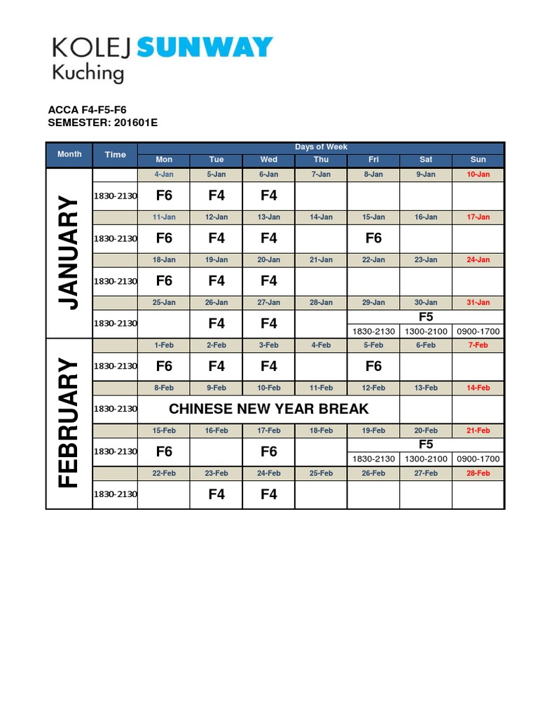 F4F5F6 Timetable v2 | PDF