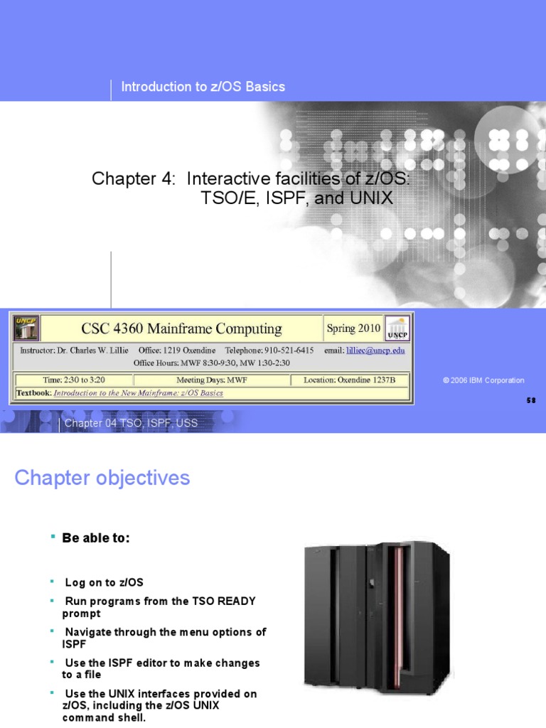 Chapter04 Tso Ispf Unix | PDF | Command Line Interface | Operating System