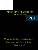 Managing Classroom Behaviour