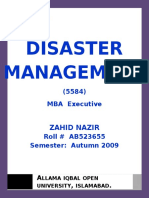 29962975 Semester III Assgn I Disaster Management
