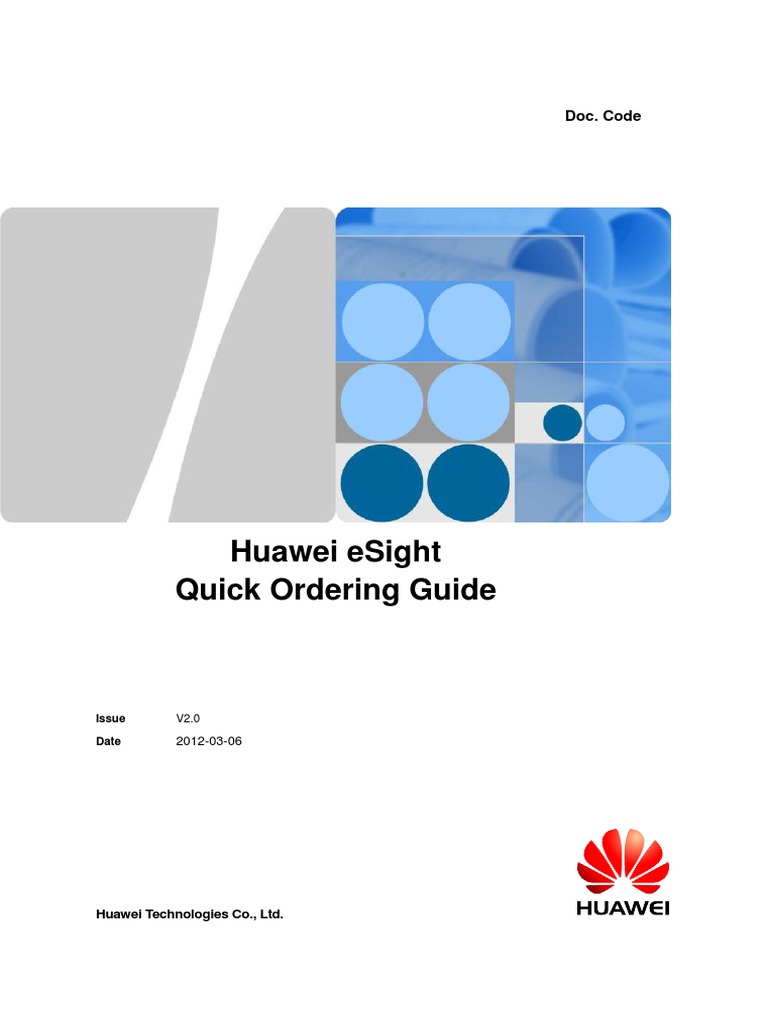 Huawei ESight Quick Ordering Guide | PDF | Virtual Private Network ...