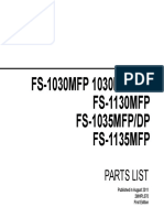 Kyocera FS1035MFP 1135MFP Parts List