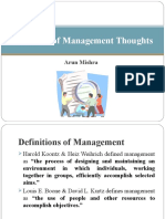 Evolution of Management Thoughts