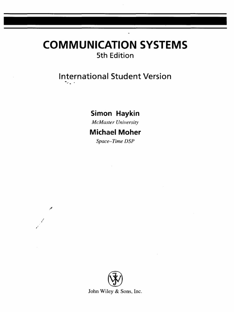 Haykin's Communication Systems 5th Ed. | PDF | Science & Mathematics ...