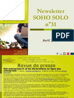Newsletter Soho Solo n31 Avril-2010