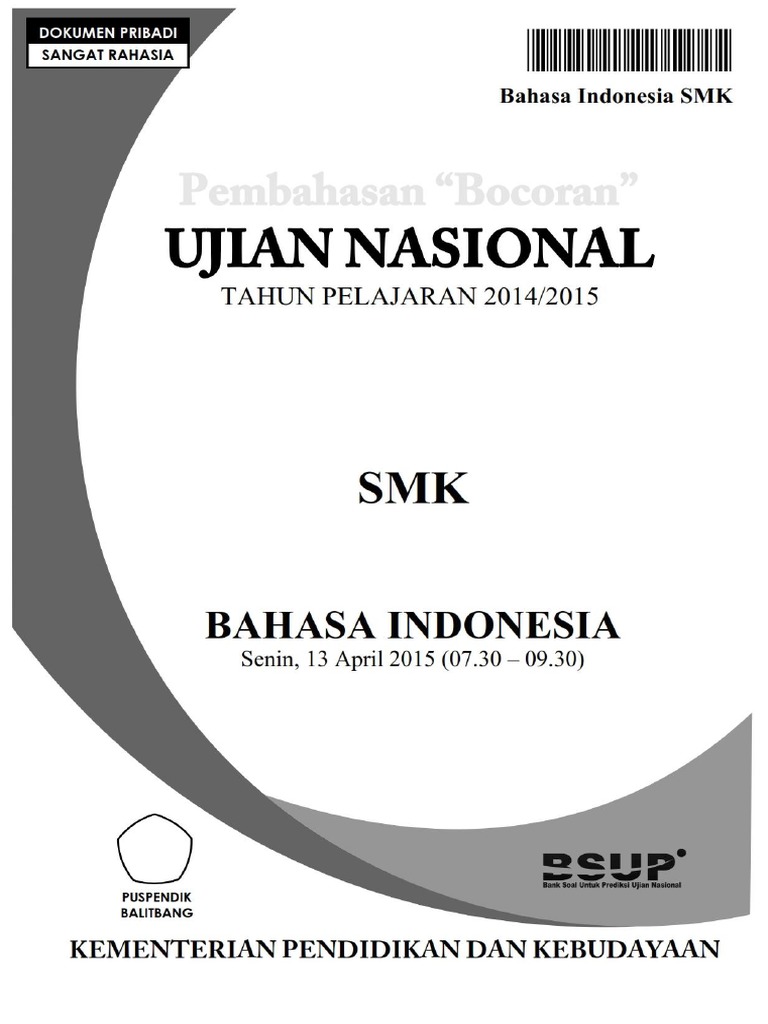 Pembahasan Soal Un Bahasa Indonesia Smk 2015 Pdf