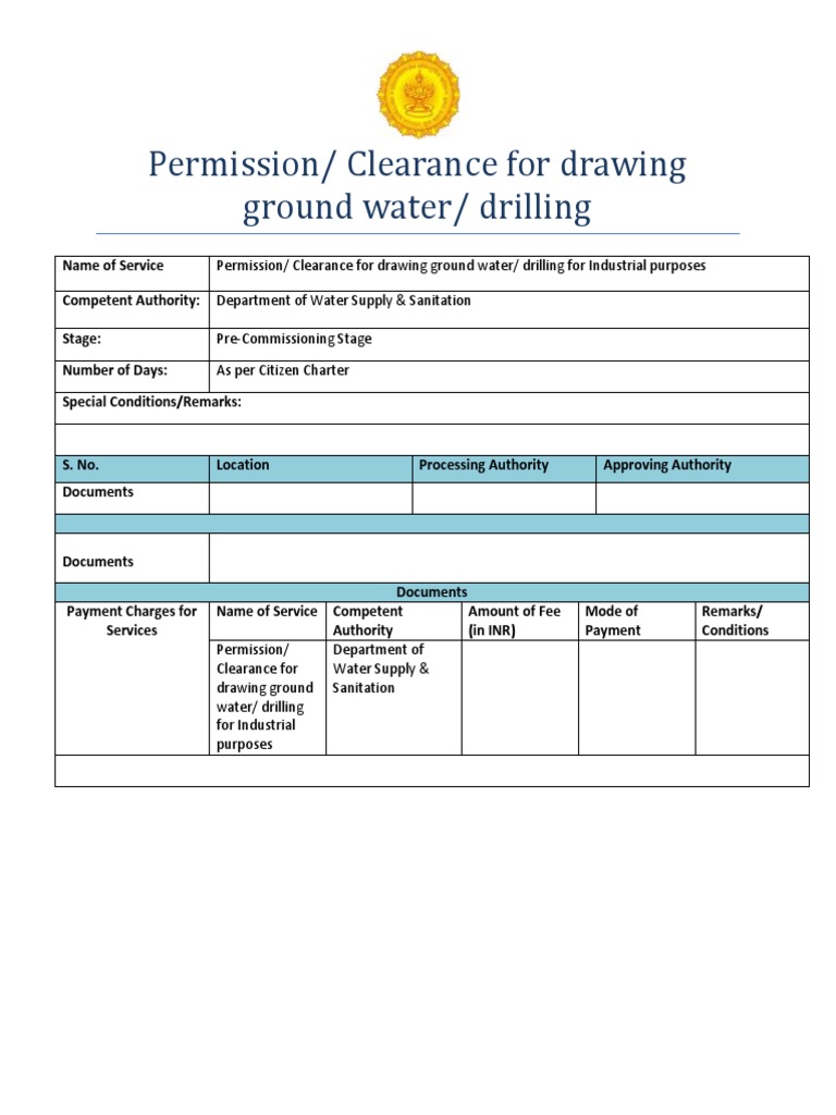 Groundwater Drilling Clearance Guide | PDF | Law | Technology & Engineering