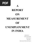 Measurement of Unemployment in India