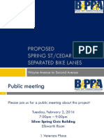 Proposed Spring St/Cedar ST Separated Bike Lanes: Wayne Avenue To Second Avenue