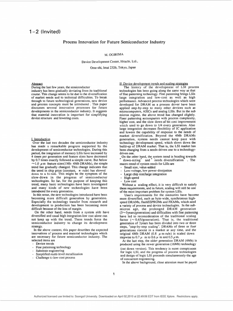 Future Innovations in Semiconductor Processes | PDF | Photolithography ...