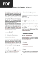 Uniform Distribution (Discrete)