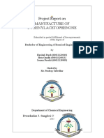 Project Report On Manufacture of 2-Phenylacetophenone: Bachelor of Engineering (Chemical Engineering)