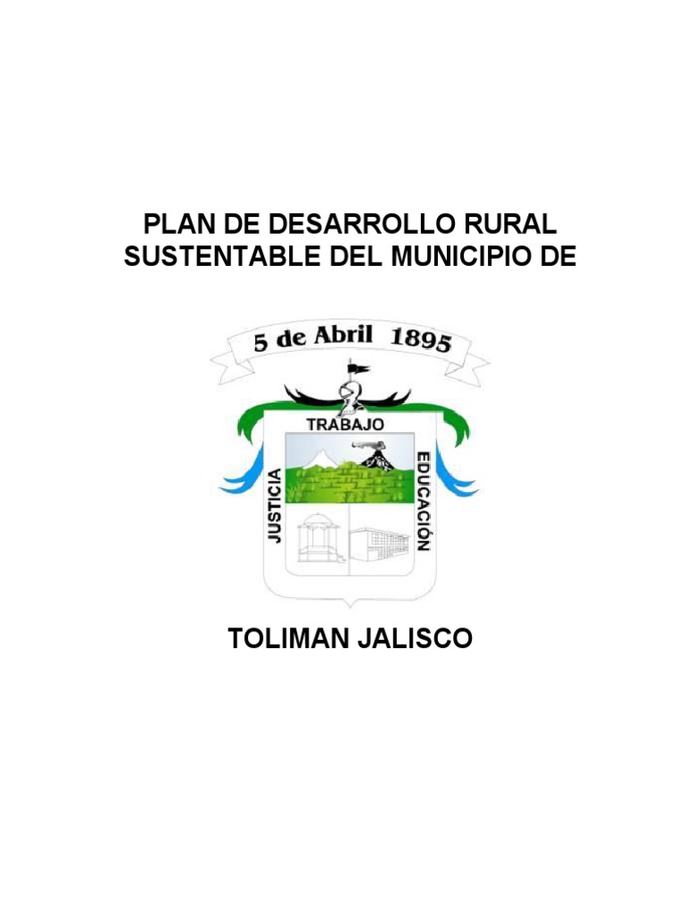 Plan De Desarrollo Rural Toliman Jalisco Gobierno Local Contaminacion