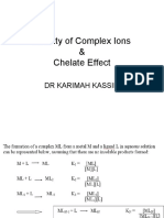 Stability of Complex Ions & Chelate Effect: DR Karimah Kassim