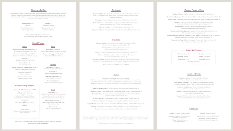 Obica Dinner Menu | PDF