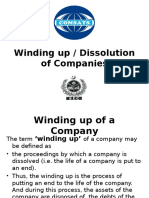 Winding Up / Dissolution of Companies