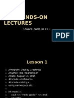 C++ Hands-On Lectures