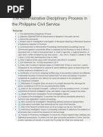 The Administrative Disciplinary Process in The Philippine Civil Service