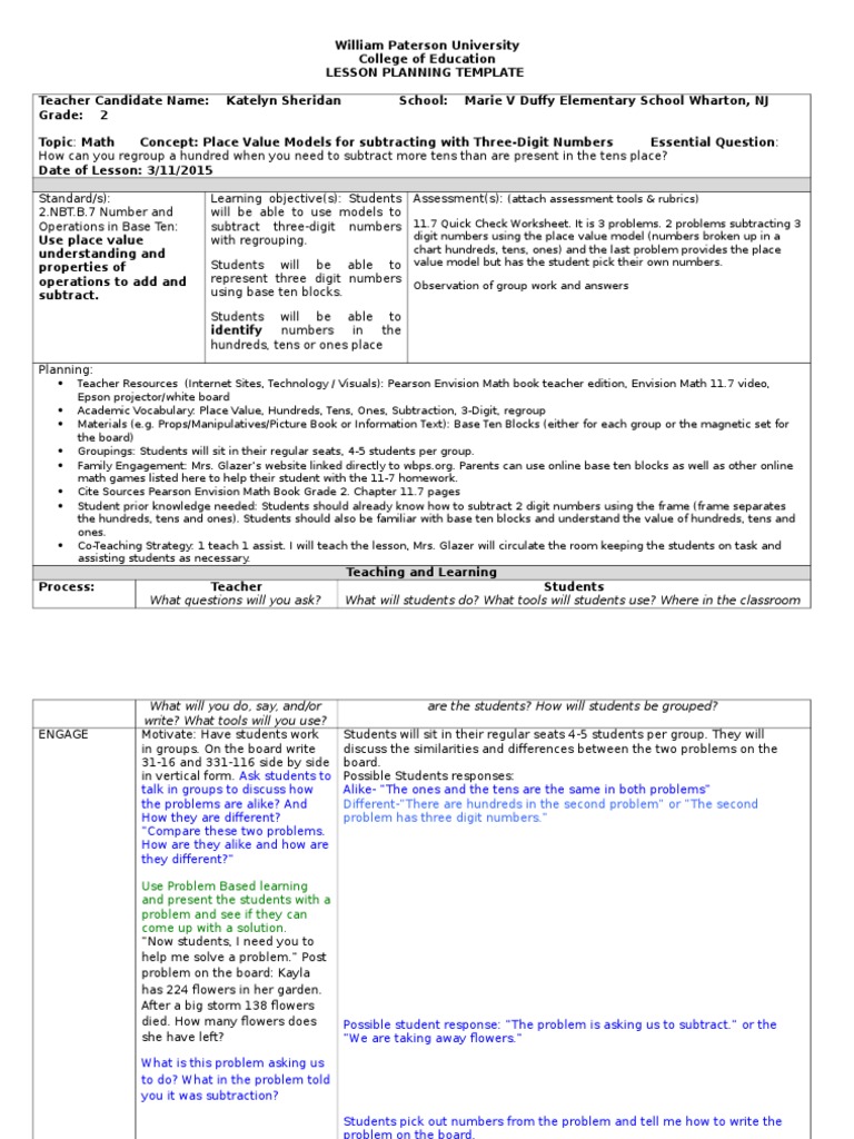 2nd Grade Math: Subtracting 3-Digit Numbers | PDF | Subtraction ...
