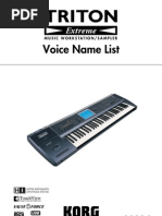 Download Korg Triton Extreme Voice Name List by Stephen Kinford SN29537204 doc pdf