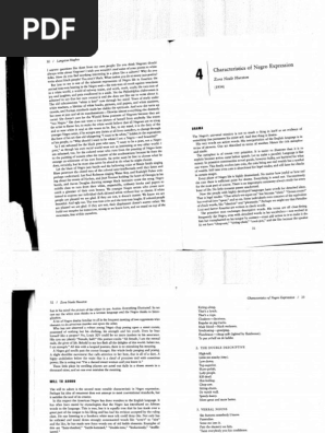 Characteristics Of Negro Expression Pdf