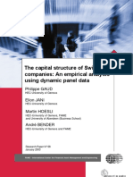 The Capital Structure of Swiss Companies an Empirical Analysis