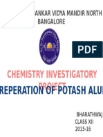Chemistry Investigatory Project: Preperation of Potash Alum