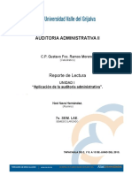 Reporte de Lectura: Aplicacion de La Auditoria Administrativa